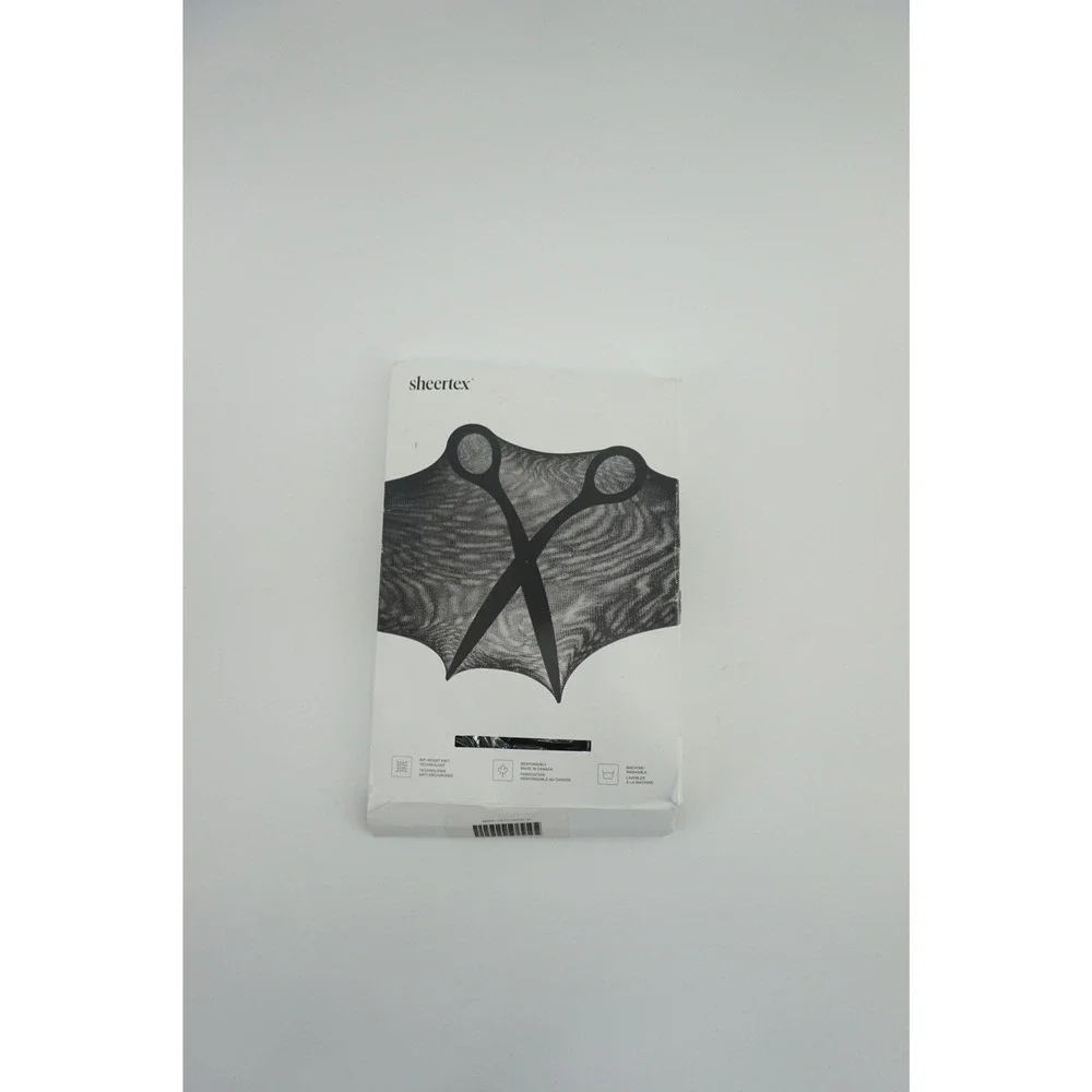 NEW Sheertex Control Top Sheer Rip-Resist Tights Durable Hosiery Black 2XL